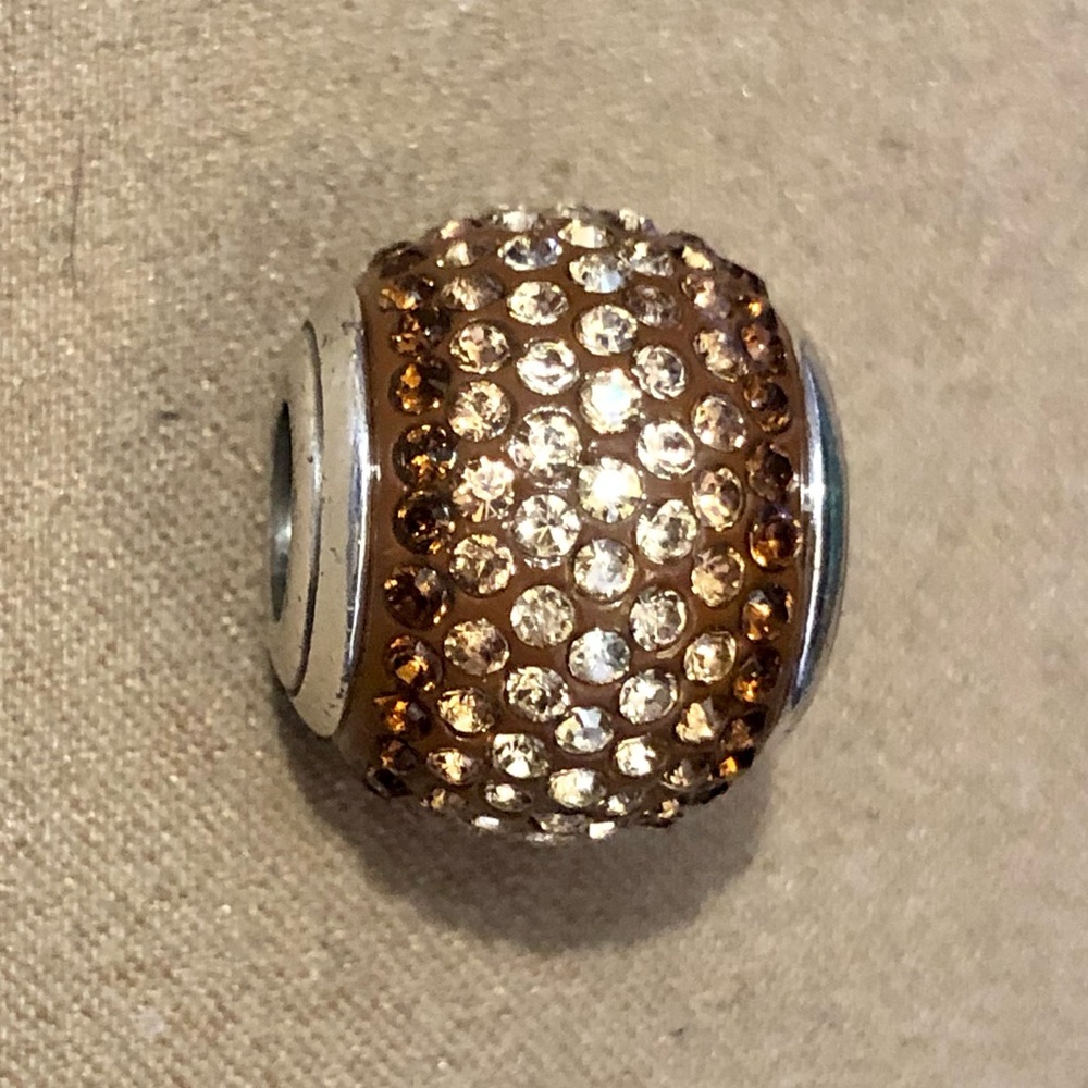 Brighton Cupid’s Kiss Super bead Big! Golden-brown topaz crystals Ombré Retired